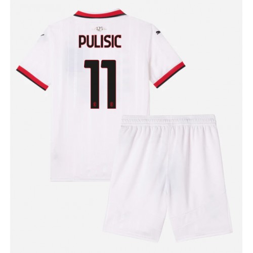 AC Milan Christian Pulisic #11 Gostujuci Dres za djecu 2024-25 Kratak Rukav (+ Kratke hlače)